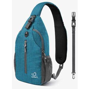WATERFLY Small Hiking Sling Bag: Crossbody Sling Backpack Chest Bag Daypack for Men Women with Skin-Friendly Shoulder Strap