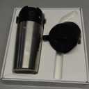 nutribullet Flip Portable Blender with Insulated Cup, Cordless, Brushed Stainless, NBPB50350SS (20 oz)