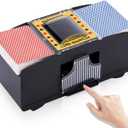 Unniweei Automatic Card Shuffler, Battery-Operated Electric Shuffler, Casino Card Game for Poker, Home Card Game, UNO, Phase10, Texas Hold'em, Blackjack, Home Party Club Game (1-2 Decks)