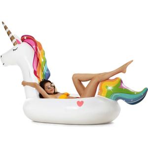 VICKEA Inflatable Pool Floats for Adults and Kids, Water Unicorn Pool Float for Swimming Pool Fun
