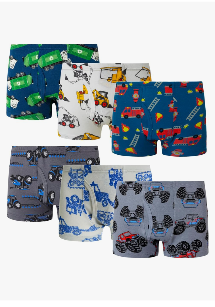 Family Feeling Little Boys' Cotton Boxer Brief Soft Underwear 6 pcs 120