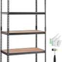 VEVOR Storage Shelving Unit, 5-Tier Adjustable, 2000 lbs Capacity, Heavy Duty Garage Shelves Metal Organizer Utility Rack, Black, 36" L x 18" W x 72" H for Kitchen Pantry Basement Bathroom Laundry