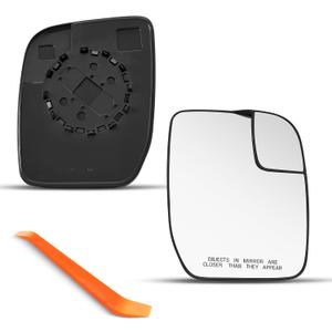 Compatible with Ford E150 E250 E350 Passenger Side Mirror, 2010 2011 2012 2013 2014 - Right Side Mirrors Glass Replacement for E-150 E-250 E-350, NON-Heated