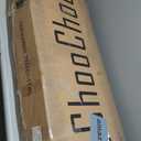 ChooChoo Farmhouse TV Stand for TVs up to 55 Inch, Modern Entertainment Center with 4 Open Shelves & Built-in Cable Holes, Media TV Console for Living Room, Bedroom, White