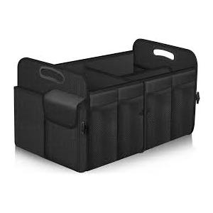 Car Trunk Organizer, Trunk Storage Organizer with 72L Large Capacity Waterproof Collapsible and 11 Pockets, Trunk Organizer for Suv/Jeep/Sedan, Large Size, Black