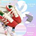 Satin Shoe Laces for Sneakers: 2 Pairs 1 CM Wide Silk Ribbon Shoelaces