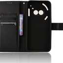 Compatible with Nothing Phone 2a Plus Leather Case Cover,PU Leather flip Cover Compatible with Nothing Phone (2a) 5G Case Cover Black