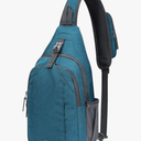 G4Free Sling Bag RFID Blocking Sling Backpack Crossbody Chest Bag Daypack for Hiking Travel(Teal Blue)