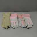 Assorted Small Cowhide Suede Leather Work Gloves - Wing Thumb -S 4 Pack