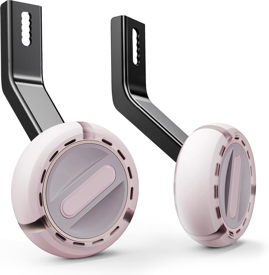 Training Wheels for 16 inch Bike, Safety MaxHigh-Strength Steel with Anti-Tip Design, Long-Lasting Light Up Bicycle Training Wheels for Kids Bike, Fits 16'' Single-Speed Only, Purple