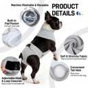 BRKURLEG Female Dog Diapers with Suspender, Washable & Reusable Fixed Diapers for Dogs in Heat, Incontinence & Special Needs, Adjustable Doggie Diaper for Small Medium Large Dogs, Grey M