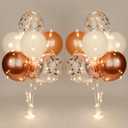 2 Set Table Balloon Stand Kit with Lights, Light Up Balloon Holder Include 16 Pink Latex Confetti Balloons, Wedding Party Decorations for Birthday, Graduation, Anniversary, Christmas
