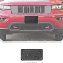 JeCar Front License Plate Bracket Frame Fit for 2017-2023 Jeep Grand Cherokee License Plate Mount Holder (Black)