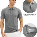 MAGCOMSEN Men's Polo Shirts Dry Fit Golf Shirts Moisture Wicking Athletic Workout Golf Polo Tees Casual Collared Shirt (Gray, XXL)
