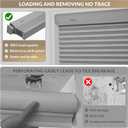 Boolegon No Drill Cellular Shades for Indoor Windows,Noise Reducing & Thermal Insulating Honeycomb Blinds,Cordless Free Stop Blackout Blinds Easy to Install,23" W x 48" H,Blackout Grey