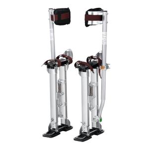 VEVOR 18''-30'' Adjustable Aluminum Drywall Tool Stilts, Durable Non-Slip Work Stilts with Protective Knee Pads, for Sheetrock Painting, Taping, Walking, Silver