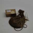 FLUFYMOOZ 6PC Clip in Hair Extensions 24" Straight Long Extensions for Women Synthetic Hairpiece (Chocolate Brown with Blonde Highlights)