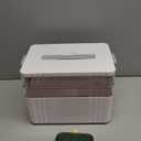 3-Tier Medicine Organizer - Portable Medicine Cabinet with Plastic Handle, Multipurpose Medical Box with Pill Box, Empty First Aid Kit for Home