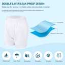 Carer Adult Diaper Cover Unisex Washable Incontinence Boxer Briefs Enclosed Elastic, Widened Waistband Design Leakproof Incontinence Underwear for Men Women Incontinence Supplies, 3XL