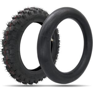 2.5-10" Off-Road Tire and Inner Tube Set, Dirt Bike Tire with 10-Inch Rim and 2.5/2.75-10 Dirt Bike Inner Tube Replacement,Compatible with Honda CRF50/XR50, Suzuki DRZ70/JR50, and Yamaha PW50-2PC
