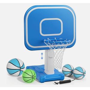 Uladis Pool Basketball Hoop 33"x26"x50" Pool Game with Adjustable Height