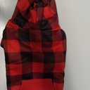 KOOLTAIL Plaid Dog Hoodie Pet Clothes Sweater with Hat and Pocket for Small Medium Large Size Dogs, Soft Winter Warm Dog Cold Weather Coat, Fleece Fall Dog Hooded Sweatshirt for Puppy Cats, Red, Small (Pack of 1)