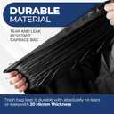 55 Gallon Large Trash Bags [39 X 56 20 Micron] 20 Black Contractor Garbage Bags | Heavy Duty Lawn Leaf Yard Waste Bags | 55-60 Gallon Extra Large Construction Industrial Plastic Trash Can Liners