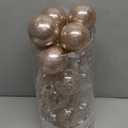 Sea Team Shatterproof Clear Plastic Christmas Ball Ornaments Decorative Xmas Balls Baubles Set with Stuffed Delicate Decorations (60mm/2.36''/30-Pack, Rose Gold)