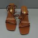 DREAM PAIRS Women's Heels Chunky Block Strappy Square Open Toe Ankle Buckle 3.15 Inch Heeled Sandals Wedding Party Dress Prom Shoes 8