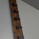 Coat Rack Wall Mount, 2 Pack Rustic Coat Hanger with 8 Black Metal Heavy Duty T Shaped Hooks, Pine Soild Wood Large Coat Hooks Wall Mounted for Entryway, Living Room, Bathroom (32.3")