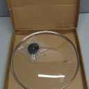 Glass Lid for Cast Iron Pan, Frying Pan, Skillet, Saute Pan, Tempered Glass Cover with Heat Resistant Handle (Stainless Steel Rim, 12.5"/32cm)