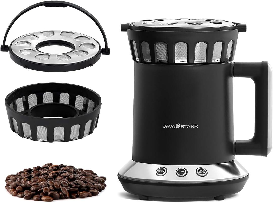Electric Coffee Roaster Machine for Home Use 1200W,Coffee Bean Roaster Machine for Home Use with Two Optional Baking Modes (Med & Dark),Coffee Roaster Stovetop,110v~120V
