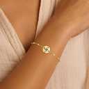 2026 Graduation Bracelet for Her-14K Gold/Silver Plated Compass Bracelet with Grad Cap Gift Box Graduation Gift for Middle High School College Graduates