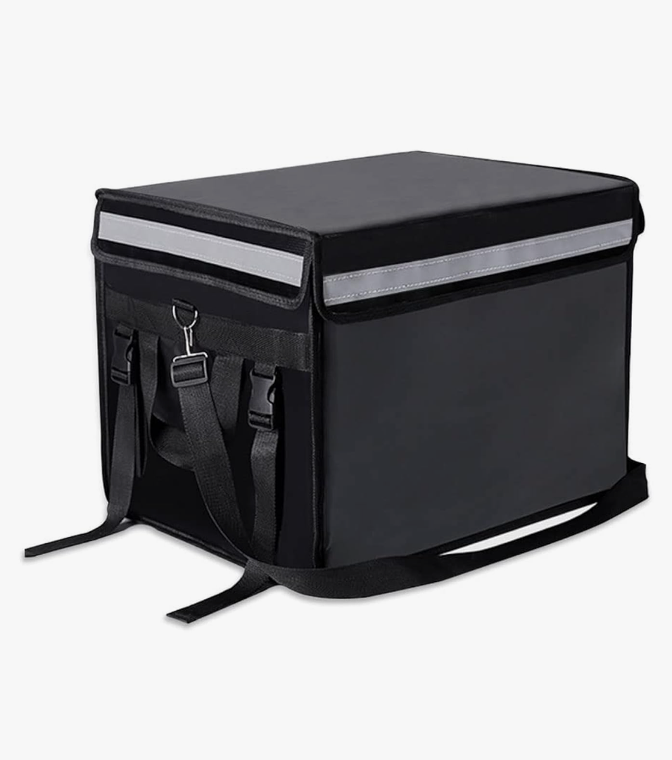 Insulated Bags For Food Delivery XL - 18.1" x 13.8" x 13.8", Commercial Insulated Food Delivery Bag w/ Divider, Waterproof & Foldable Catering Bag Food Deliveries, Delivery Pizza Bags 12 Inches