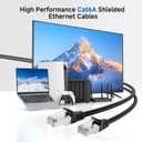 Cable Matters 10Gbps Snagless Shielded Cat 6A Ethernet Cable - 35ft, Cat 6A Cable, Cat6A Cord, Ethernet Cord, Black