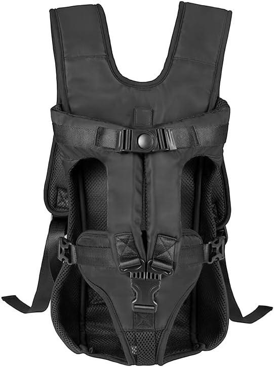 Dog Backpack Carrier, Legs-Out Front Carrier for Small Medium Dogs, Adjustable Breathable Front Carrier for Hiking, Cycling, Travel (Medium (Back:12.0-14.5 in,Chest:20.0-27.0 in))