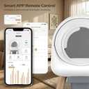 Automatic Litter Box, Self Cleaning Litter Box for Multiple Cats with App Control, Dual Safety Protection, Odor-Free Waste Disposal, Includes Trash Bags, White