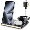 Wireless Charger for Google Pixel Watch 4 Only,4 in 1 Wireless Charging Station with Night Light for Google Pixel 10 Pro Fold/10 Pro XL/10 Pro/10/9/8/7,Pixel Buds Pro 2/Pro/2,Phone Charger Nightstand