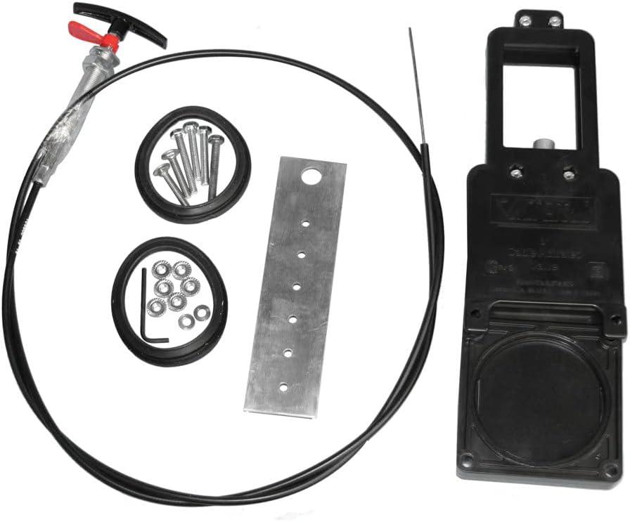 Valterra-TC372 Flexible Cable Kit with 3" Valve, Mess-Free Waste Valve for RV's, Campers, Trailers, Black ( universal fit)