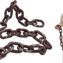 Nicky Bigs Novelties Large Halloween Plastic Chains Jumbo 72 Inch Fake Rusty 6ft Plastic Linkable Decoration Prop Detachable Brown with Silver Large Chain Links Costume Accessory