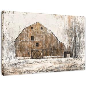 Yihui Arts Farmhouse Rustic Wall Decor Canvas Wall Art Painting Pictures for Dinning Room