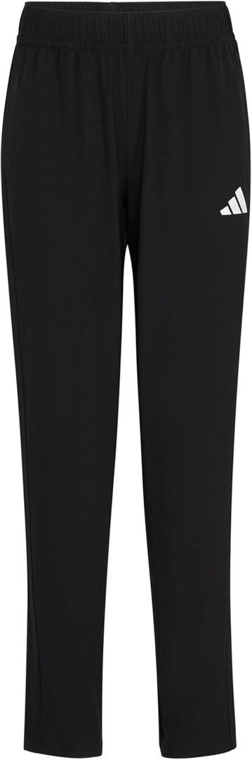 adidas Boys Woven 3-Stripe Stretch Pant (Small, Black)