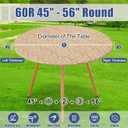 Moosfor Spandex Elastic Fitted Round Tablecloth for 45"-56" Tables, Stretch Washable Reusable Table Cover for Outdoor Picnic, Camping, Dining, Kitchen, Patio and Party, Weave