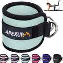 APEXUP Ankle Strap for Cable Machine, Ankle Resistance Bands, Cable Kick Back Ankle Straps for Gym, Glute Workouts, Leg Extensions, Adjustable Straps with Neoprene Padding (Pastel Blue)