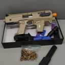 Two Modes Toy Gun Shell Ejecting Rifle with 80 Soft Bullets 40 Shells 2 Clips Soft Bullet Toy Guns Outdoor Shooting Games Christmas Halloween Birthday Gifts (Sand Color)