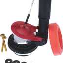 Fluidmaster 540AKRP5 3-Inch Complete, Adjustable Toilet Flush Valve Repair Kit , Black