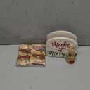 Mud Pie Napkin And Toothpick Holder; caddy 4 3/4" x 5 3/4" | napkin 5" x 5"