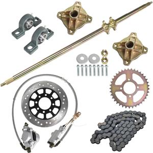 44.25in Go Kart Rear Axle Shaft Assembly Complete Kit Replacement for Go Kart ATV Quad Trikes Golf Carts