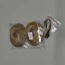 CJL HAIR 2PCs Small Cute Messy Bun Hair Piece for Thin Hair Women Mini Synthetic Curly Bun Scrunchies Updo Hairpieces Sahara Beige