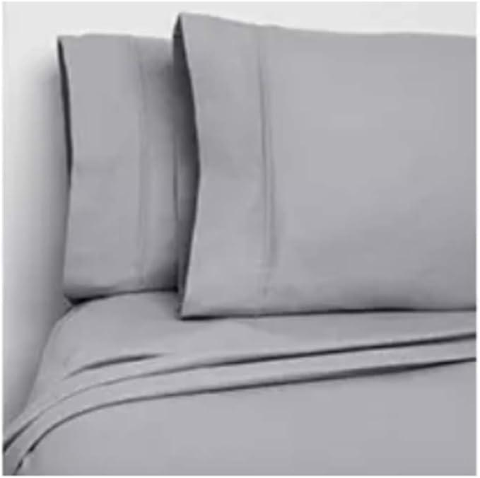 Member's Mark 100% Cotton Flannel Sheet Set Queen Dark Gray Design (48"x96")